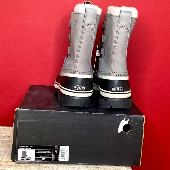 SOREL WP Sz 9 NWT Caribou Shale & Stone Winter Boots -40* Rated Faux Fur Lined - Picture 7 of 12